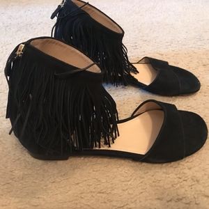 PAUL ANDREW FOR J.CREW FRINGE FLATS SIZE 37 (US 7)